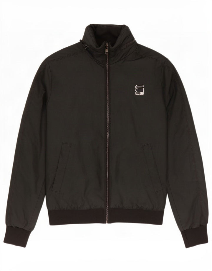 G-Star Jaqueta bomber feminina com capuz Reino Unido 36 Poliéster preto pequeno