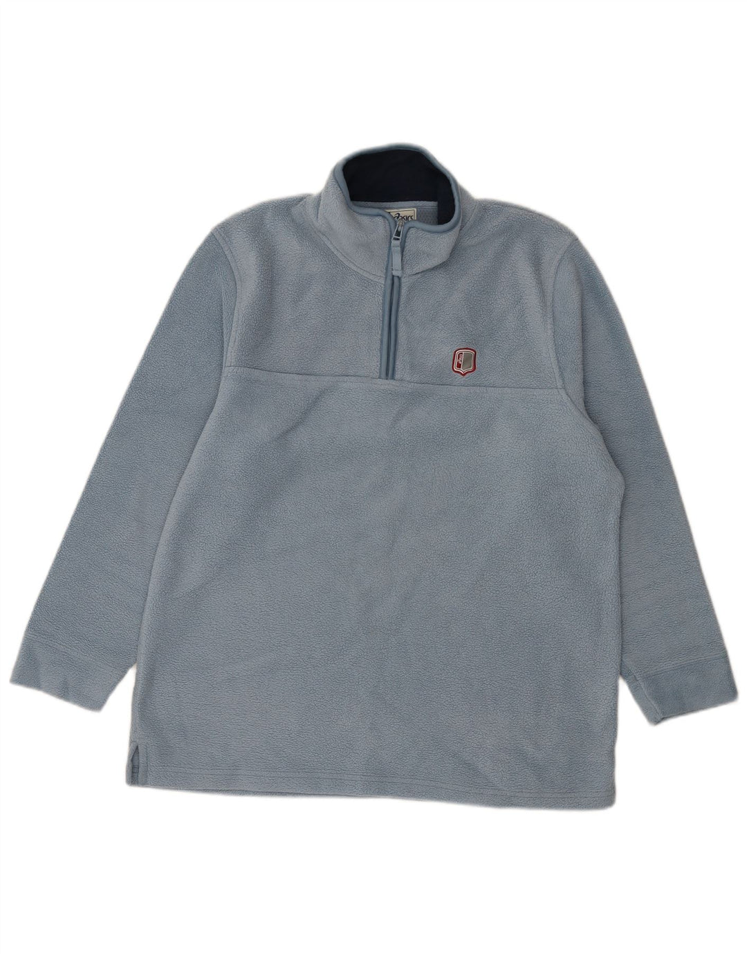 ASICS Mens Zip Neck Fleece Jumper Grande Azul Poliéster