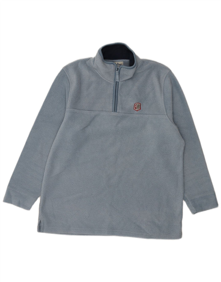 ASICS Mens Zip Neck Fleece Jumper Grande Azul Poliéster