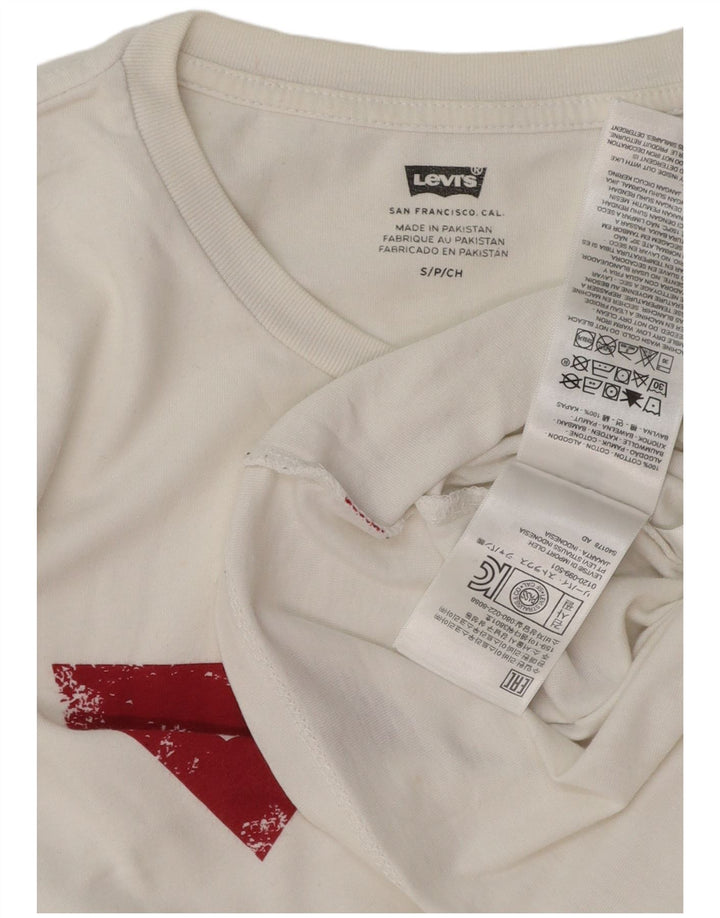 Camiseta gráfica masculina LEVI'S top pequeno algodão branco
