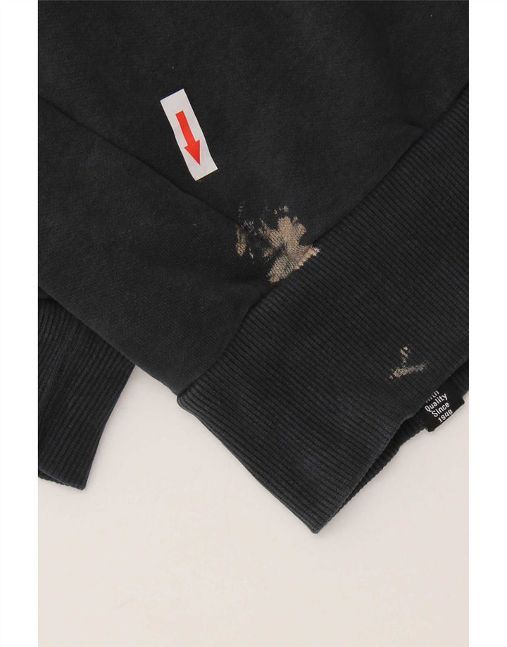 Puma Mens Graphic Moletom Jumper Médio Algodão Preto