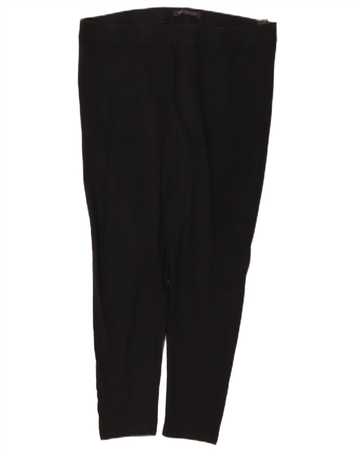 Leggings femininas Marks & Spencer Reino Unido 16 grande algodão preto