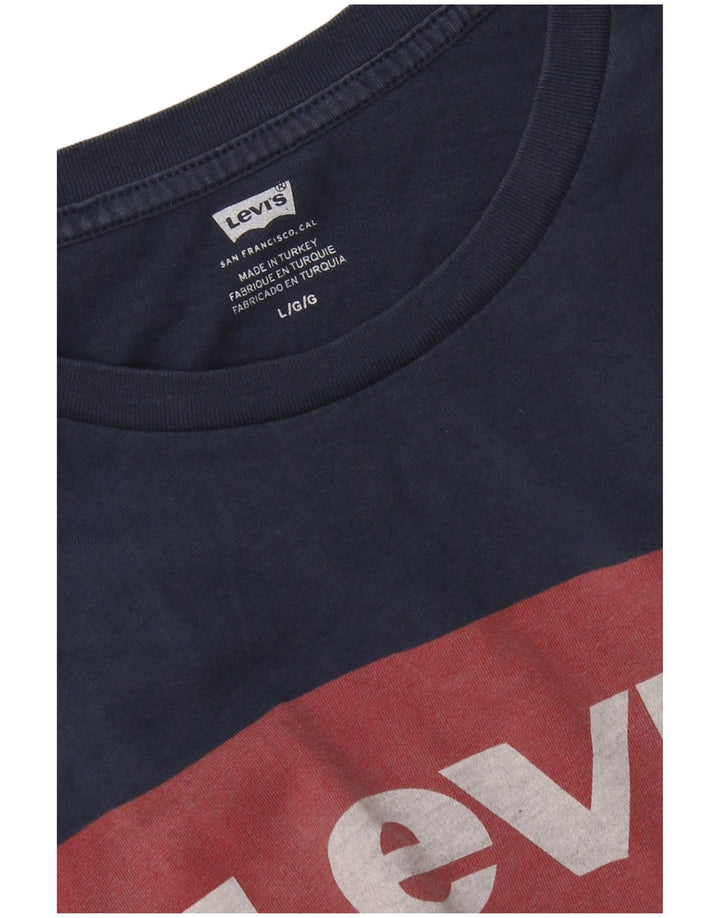 Camiseta gráfica masculina Levi's grande azul marinho
