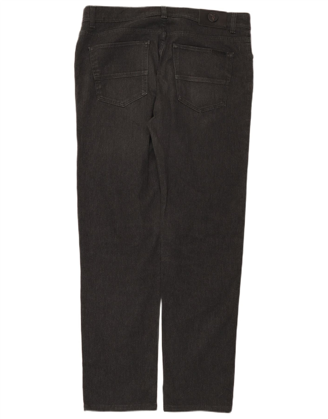 Trussardi Calça jeans reta masculina W37 L31 algodão cinza