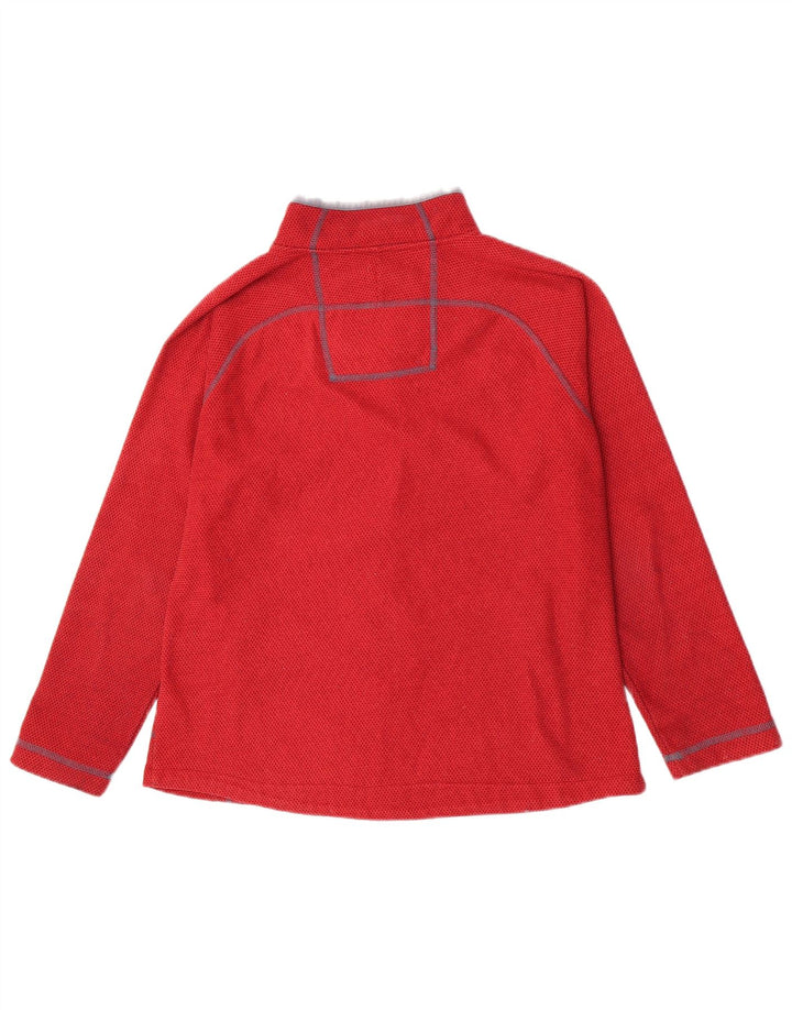 Casaco superior de fato de treino feminino estranho UK 12 poliéster vermelho médio