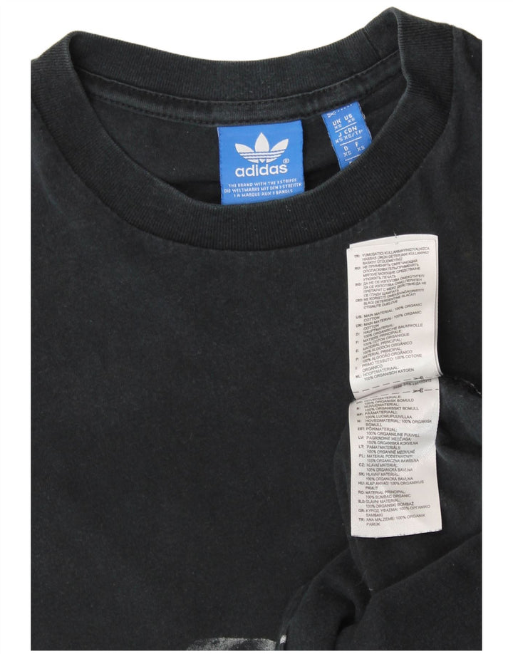Camiseta Adidas Feminina Graphic Top UK 6 XS Algodão Preto