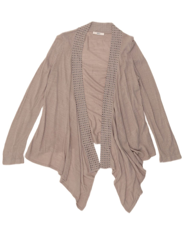 Top cardigã assimétrico feminino Marks & Spencer Reino Unido 14 cinza médio acrílico