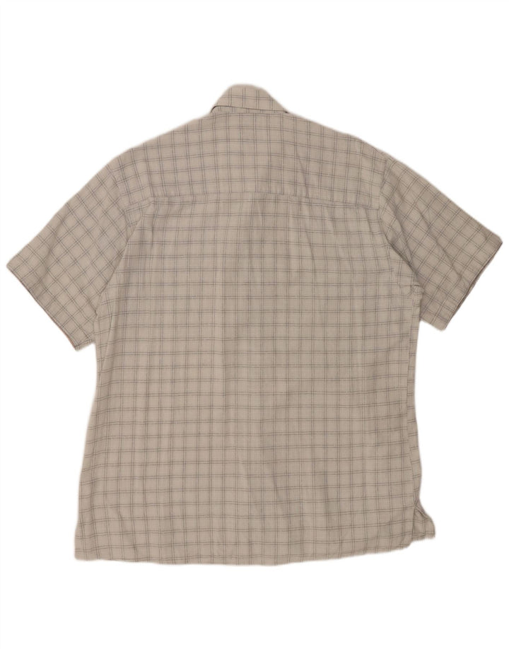 Camisa masculina de manga curta SCORPION BAY grande xadrez branco