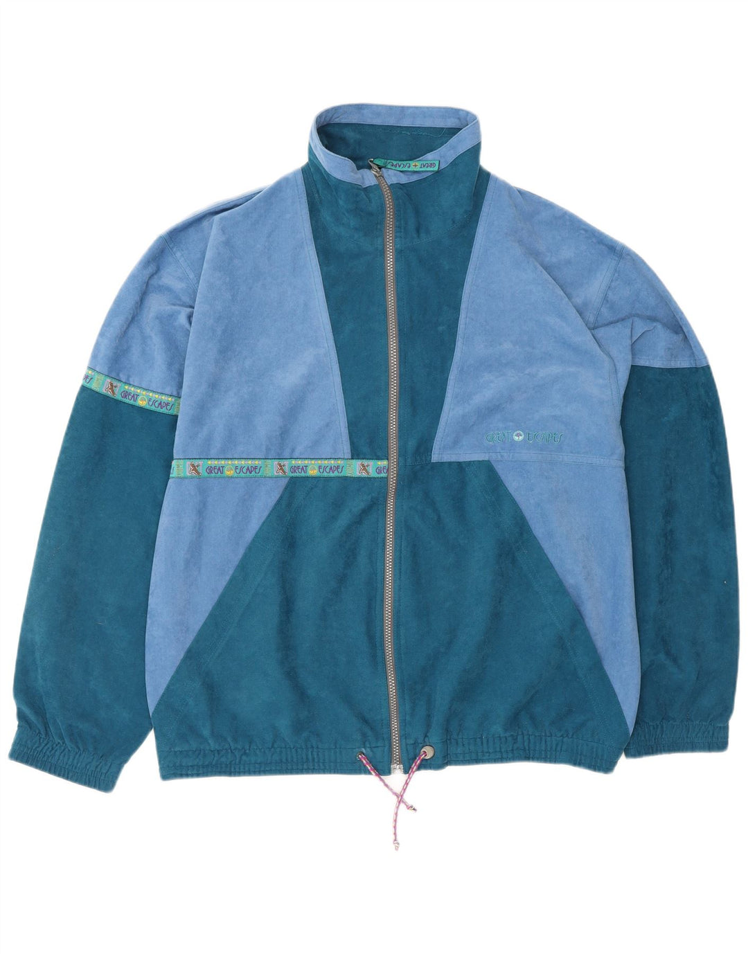 Jaqueta masculina de agasalho GREAT ESCAPES IT 48 azul médio colorblock