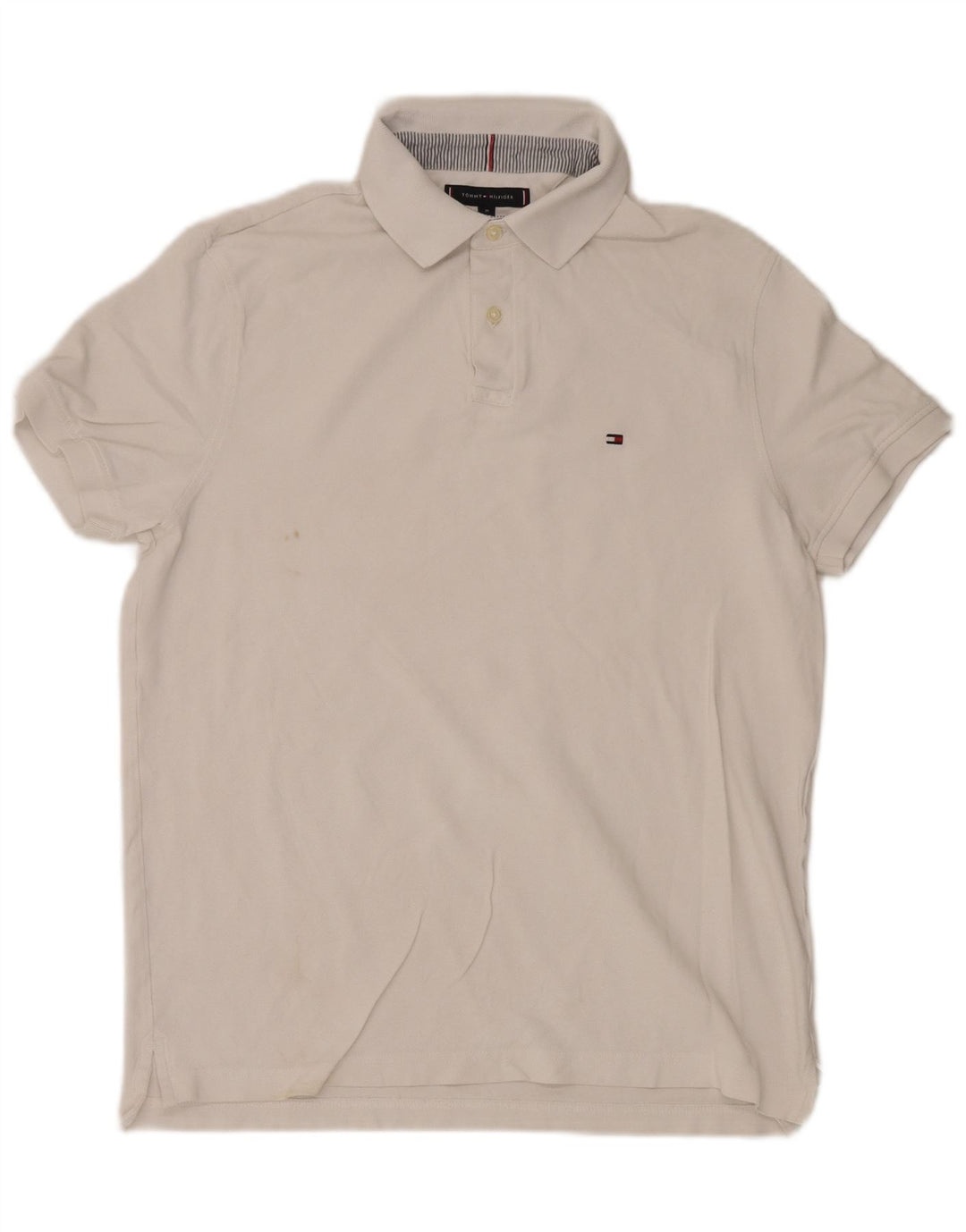 Camisa polo masculina Tommy Hilfiger Regular Fit médio algodão branco