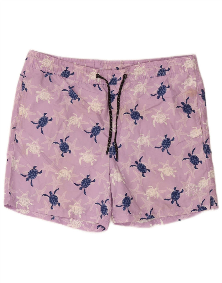 Shorts de natação masculino Jack & Jones gráfico pequeno roxo poliéster