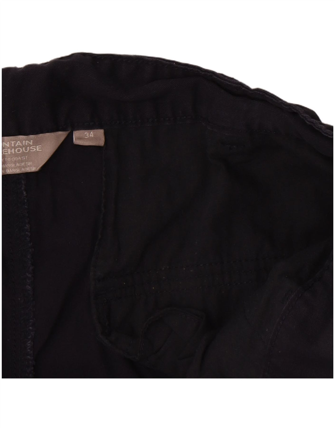 Shorts cargo masculino Mountain Warehouse W34 grande algodão azul marinho