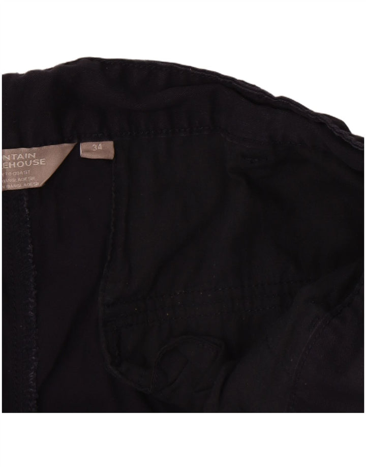 Shorts cargo masculino Mountain Warehouse W34 grande algodão azul marinho