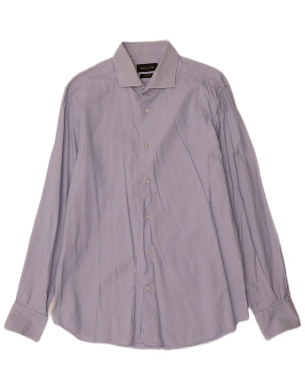 Camisa masculina Slim Fit Massimo Dutti tamanho 41 16 grande azul