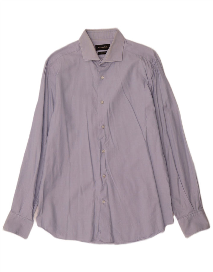 Camisa masculina Slim Fit Massimo Dutti tamanho 41 16 grande azul