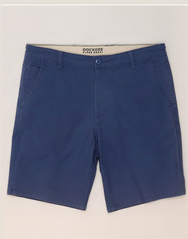 Dockers Mens Chino Shorts Grande W34 Azul Algodão