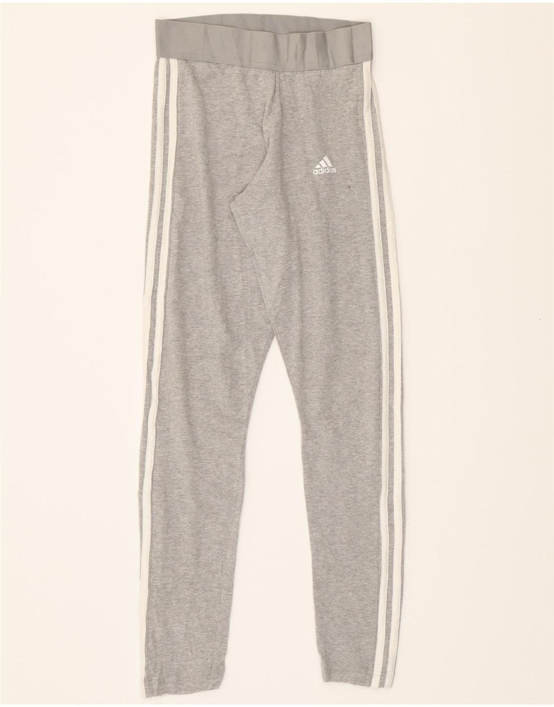 ADIDAS Womens Leggings UK 4/6 XS Grey Cotton Vintage Adidas and Second-Hand Adidas from Messina Hembry 