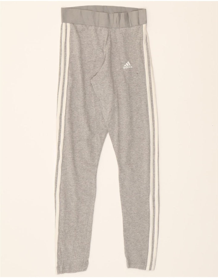 ADIDAS Womens Leggings UK 4/6 XS Grey Cotton Vintage Adidas and Second-Hand Adidas from Messina Hembry 