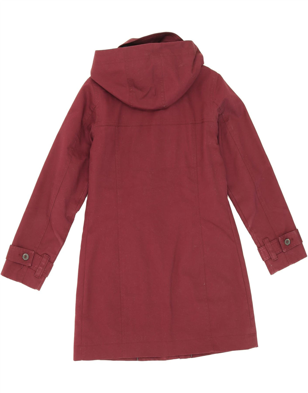 BODEN Womens Hooded Overcoat UK 6 XS Burgundy Cotton Vintage Boden and Second-Hand Boden from Messina Hembry 