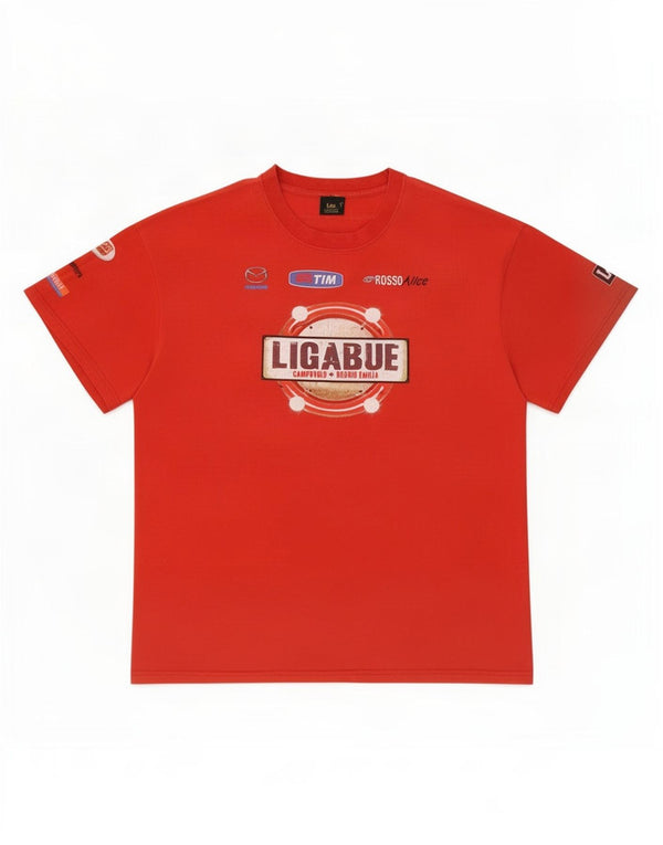 Lee Camiseta masculina gráfica top grande vermelho
