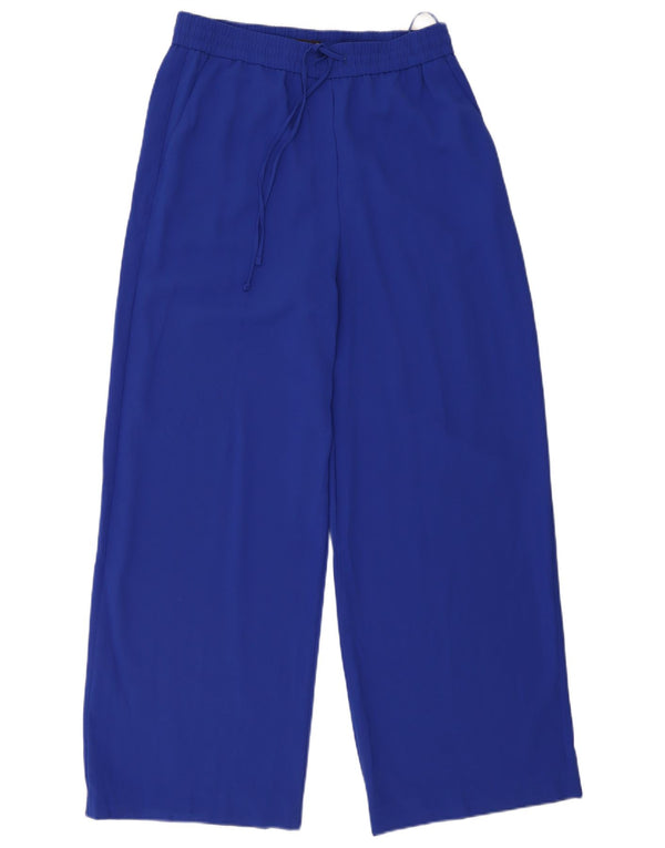 Calça casual feminina de perna larga Marks & Spencer Reino Unido 14 grande W34 L33 azul