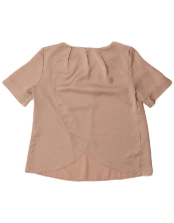 Blusa oversized feminina Topshop UK 10 poliéster bege pequeno