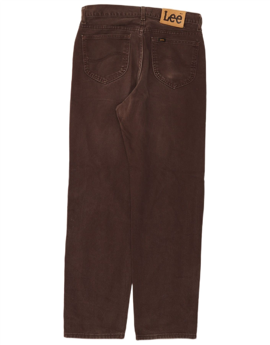 Lee Mens Kansas Straight Jeans W34 L32 Algodão Marrom