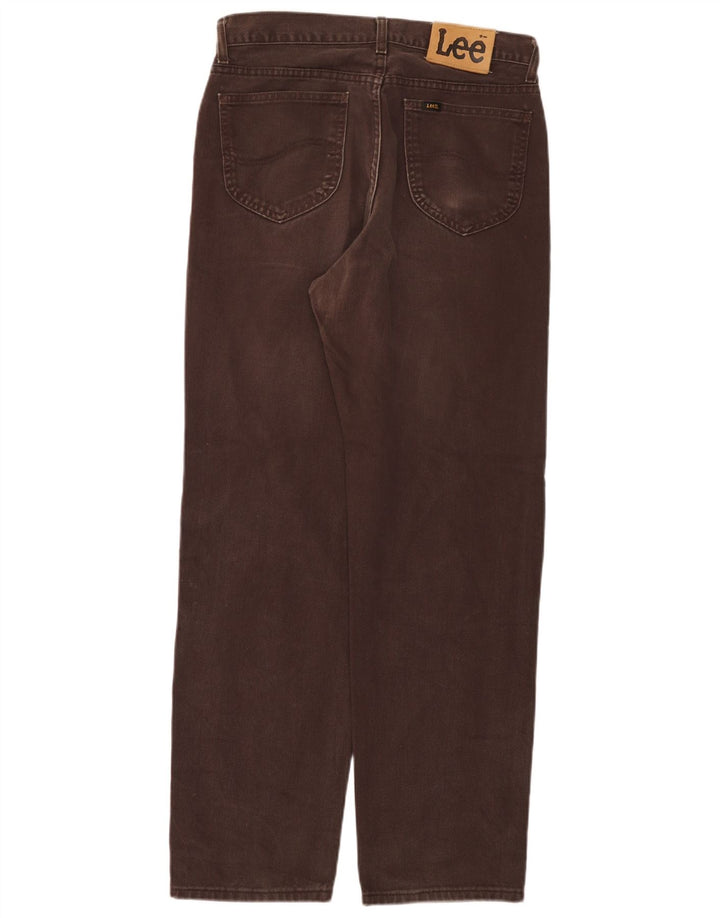 Lee Mens Kansas Straight Jeans W34 L32 Algodão Marrom