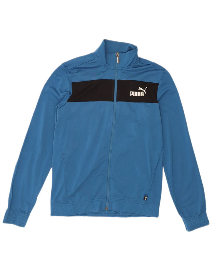 Jaqueta Puma Meninos Treino Top 13-14 Anos Azul Colorblock Poliéster