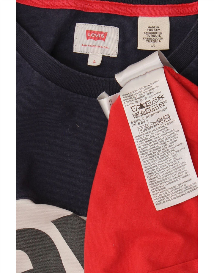 Camiseta gráfica masculina LEVI'S Top grande de algodão colorido vermelho