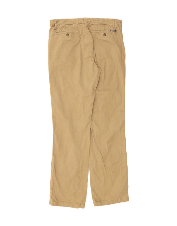 EDDIE BAUER Mens Straight Chino Trousers W34 L34 Beige Cotton Vintage Eddie Bauer and Second-Hand Eddie Bauer from Messina Hembry 