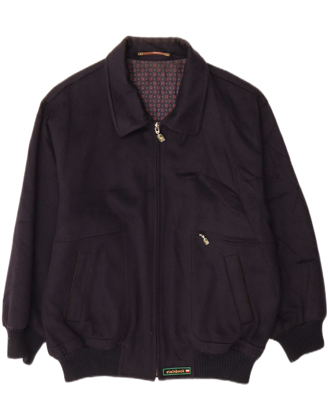 Jaqueta bomber masculina Steinbock IT 54 2XL lã azul marinho