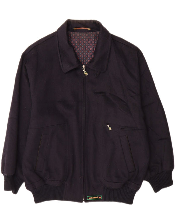 Jaqueta bomber masculina Steinbock IT 54 2XL lã azul marinho