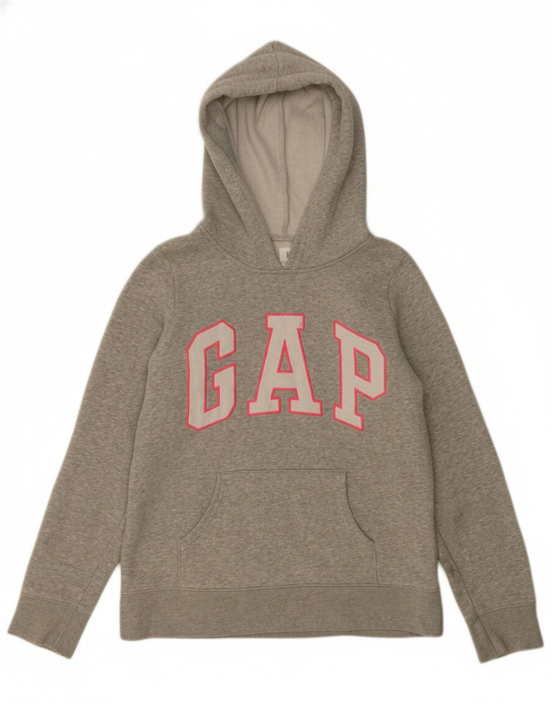 GAP Suéter gráfico feminino com capuz 11-12 anos XL algodão cinza