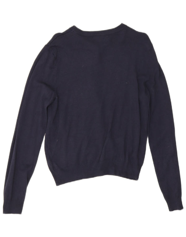 Suéter cardigã feminino Marks & Spencer UK 12 viscose azul marinho médio