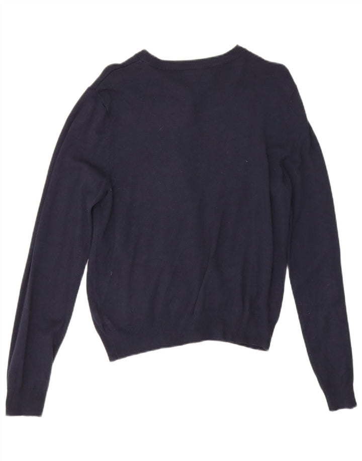 Suéter cardigã feminino Marks & Spencer UK 12 viscose azul marinho médio