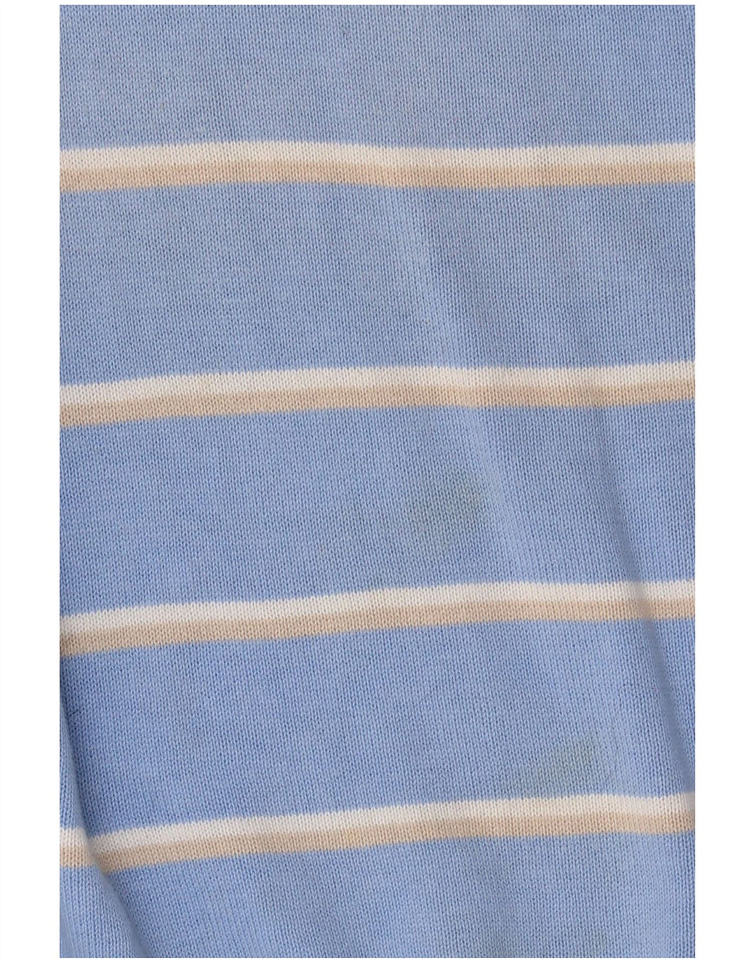 Suéter masculino Kappa com decote em V de algodão listrado azul médio
