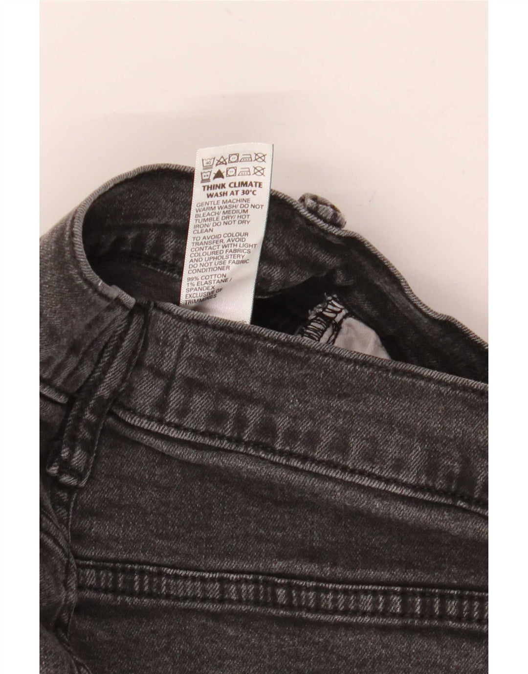 Marks & Spencer Mens Jeans Slim W32 L31 Algodão Preto