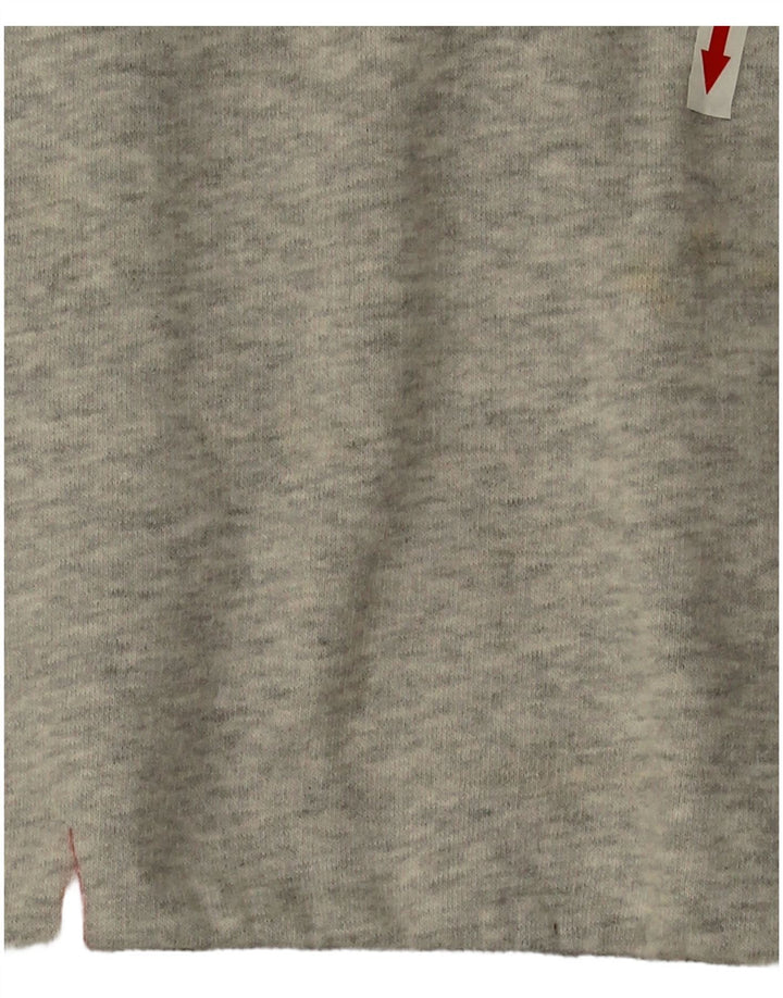Suéter superdimensionado feminino Superdry UK 16 grande algodão cinza