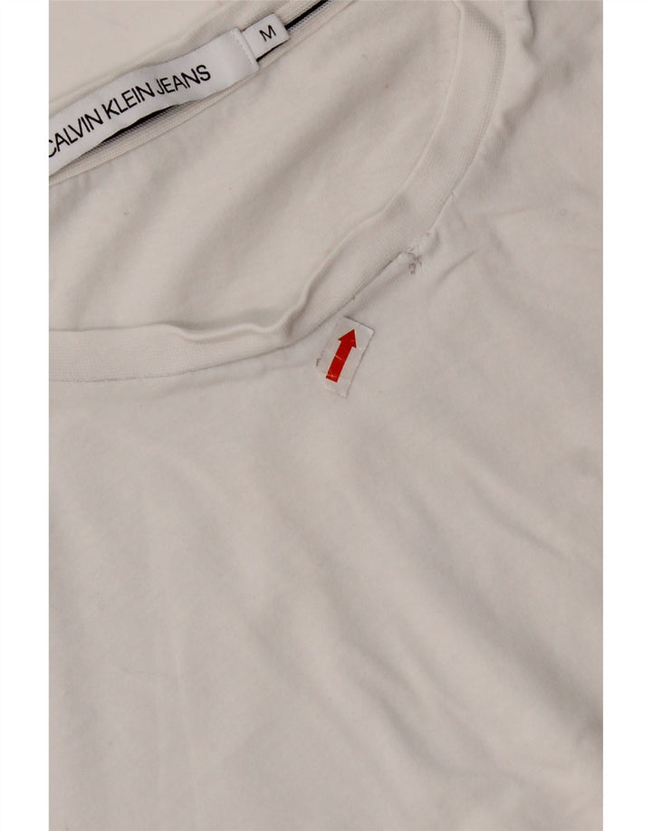 Camiseta feminina CALVIN KLEIN UK 14 médio branco