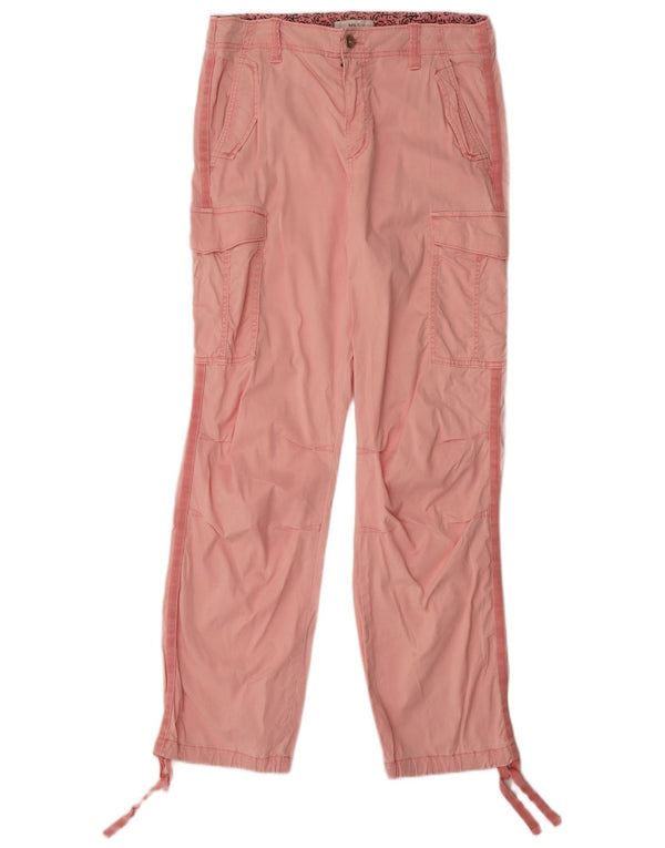 Calça cargo feminina reta Marks & Spencer Reino Unido 14 grande W32 L31 rosa