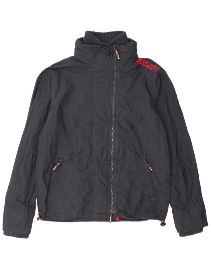 Jaqueta de chuva masculina Superdry Windcheater UK 40 grande cinza nylon