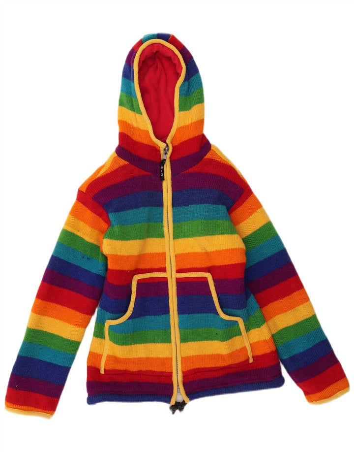 Suéter Cardigan Feminino Vintage Reino Unido 12 Médio Multicolorido Colorido
