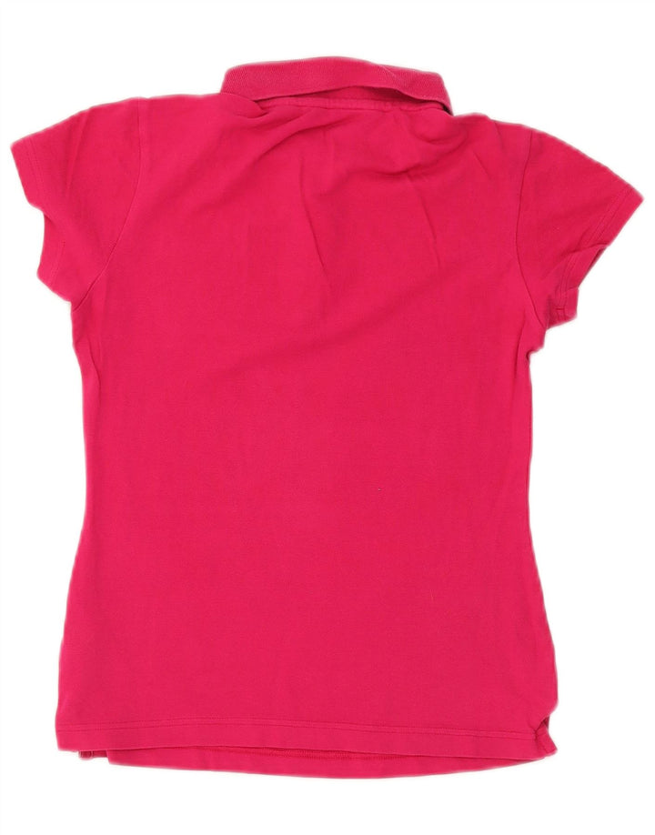 Camisa polo feminina Adidas EU 36 pequena algodão rosa