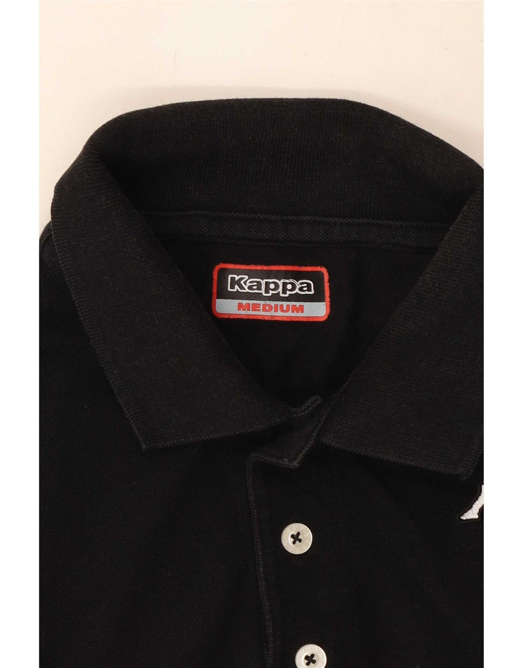 Camisa polo masculina Kappa média preta