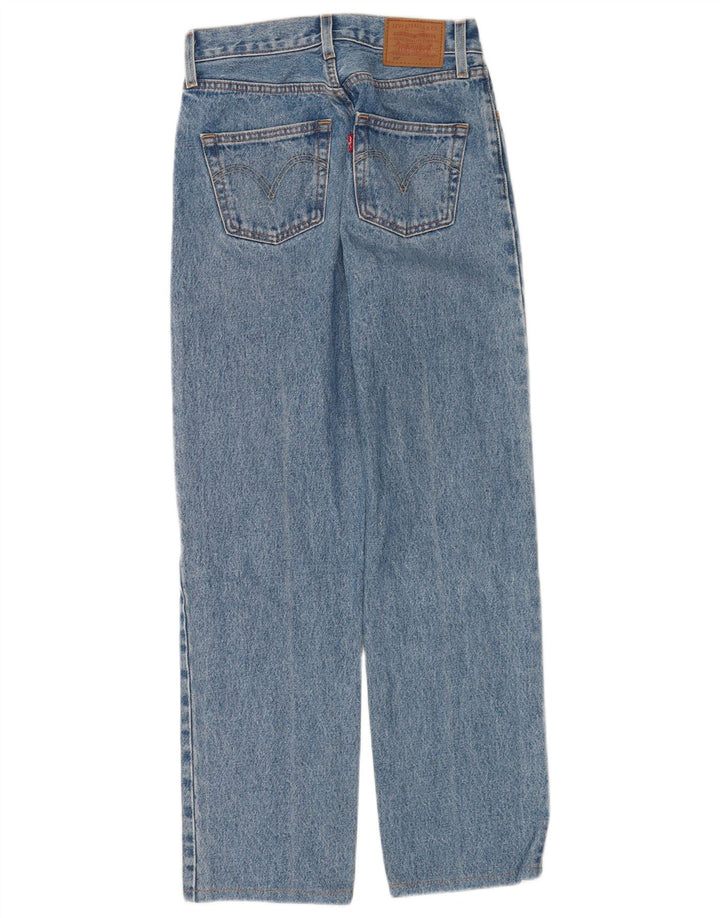 Calça jeans feminina Levi's 501 Straight W23 L28 azul algodão