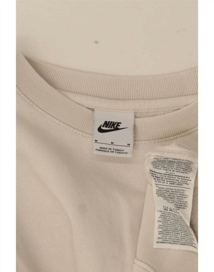 Nike masculino gráfico moletom jumper médio algodão branco