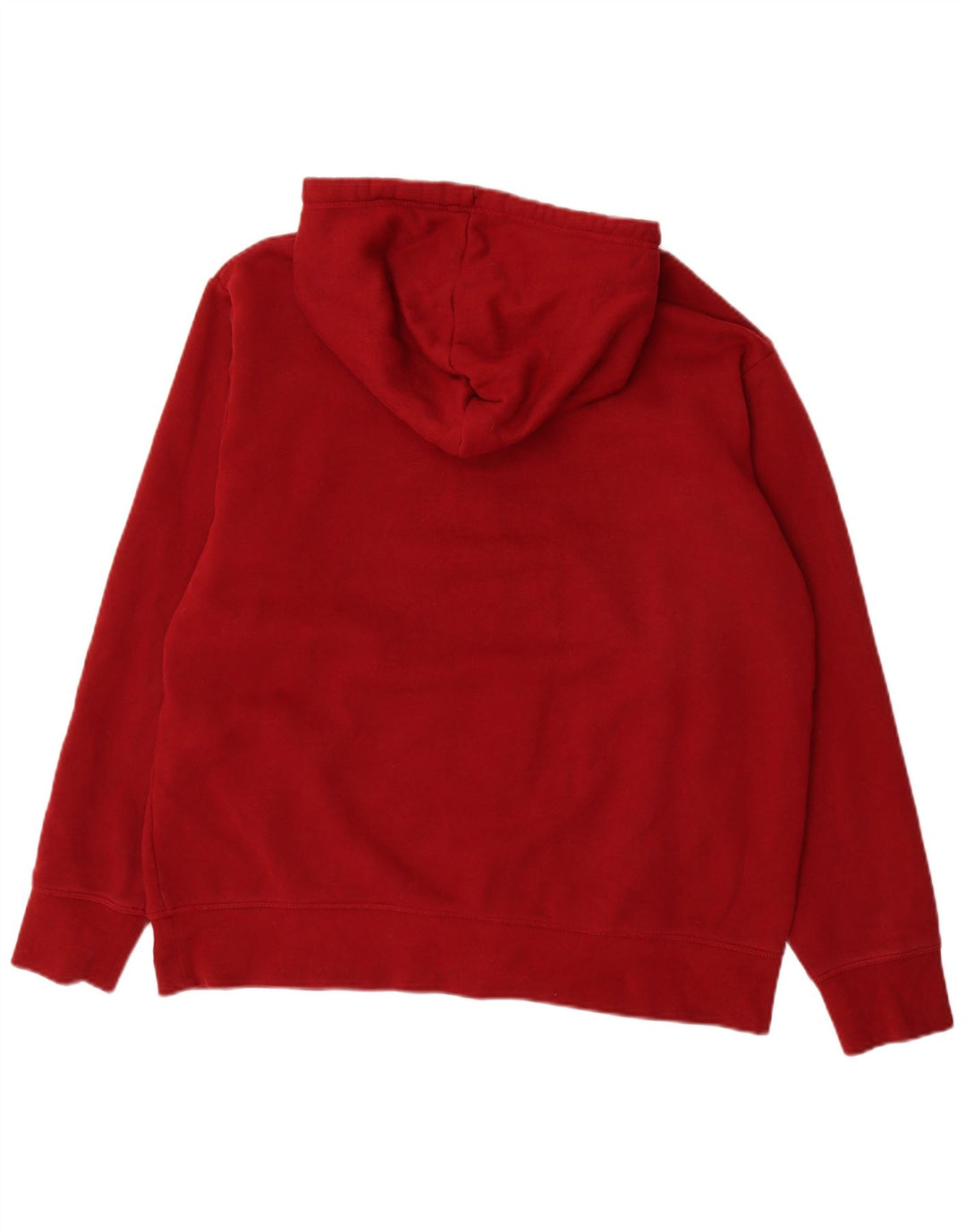 REEBOK Mens Graphic Hoodie Jumper Large Red Cotton