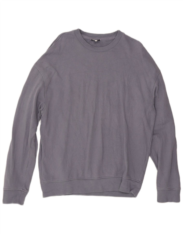 REISS moletom masculino jumper grande algodão azul