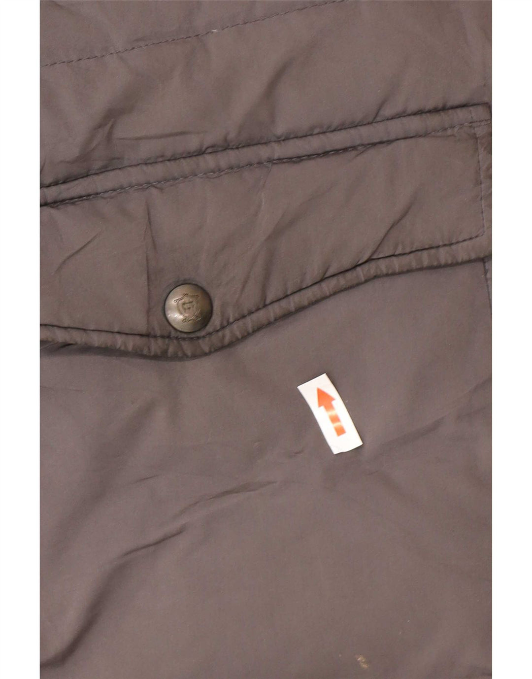 Casaco acolchoado com capuz feminino Massimo Dutti UK 40 poliéster cinza grande